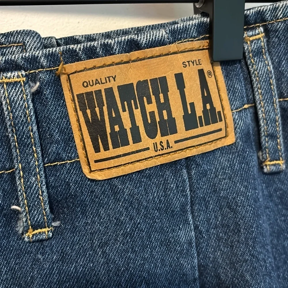 Women’s Watch LA Maxi Button‎ up Denim Skirt Small Vintage Y2K 90’s Cotton USA